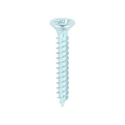 Twin-Threaded Countersunk Silver Woodscrews - 6 x 1