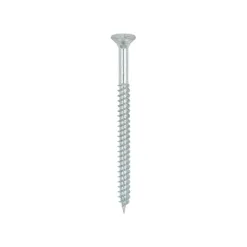 Twin-Threaded Countersunk Silver Woodscrews - 6 x 2