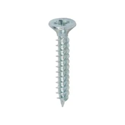 Twin-Threaded Countersunk Silver Woodscrews - 7 x 1