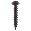 Twin-Threaded Round Head Black Woodscrews - 8 x 1