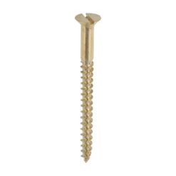 Solid Brass Countersunk Woodscrews - 8 x 2