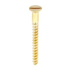 Solid Brass Countersunk Woodscrews - 10 x 2