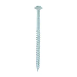 Twin-Threaded Round Head Silver Woodscrews - 10 x 3