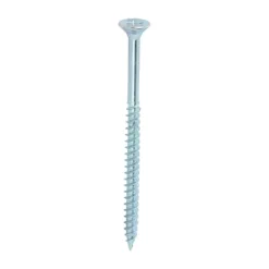 Twin-Threaded Countersunk Silver Woodscrews - 10 x 3