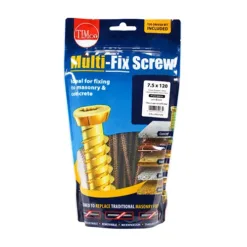 Alternative view of Concrete Screws Flat Countersunk Gold - 7.5 x 120