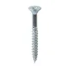 Twin-Threaded Countersunk Silver Woodscrews - 12 x 2