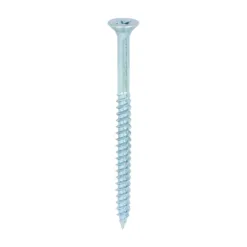 Twin-Threaded Countersunk Silver Woodscrews - 12 x 3