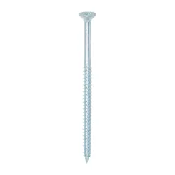Twin-Threaded Countersunk Silver Woodscrews - 12 x 4