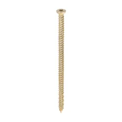 Concrete Screws Flat Countersunk Gold - 7.5 x 130