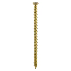 Concrete Screws Flat Countersunk Gold - 7.5 x 150