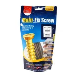 Alternative view of Concrete Screws Flat Countersunk Gold - 7.5 x 150