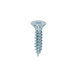 Twin-Threaded Countersunk Silver Woodscrews - 4 x 1/2