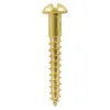 Solid Brass Round Head Woodscrews - 4 x 1/2