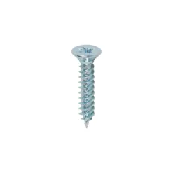 Twin-Threaded Countersunk Silver Woodscrews - 4 x 5/8