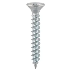 Twin-Threaded Countersunk Silver Woodscrews - 6 x 3/4