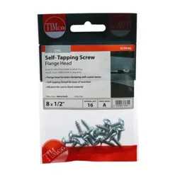 Alternative view of Self-Tapping Flange Head Silver Screws - 8 x 1/2