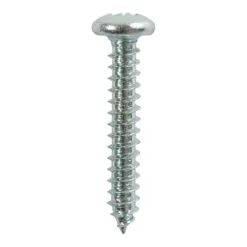 Self-Tapping Pan Head Silver Screws - 8 x 1/2