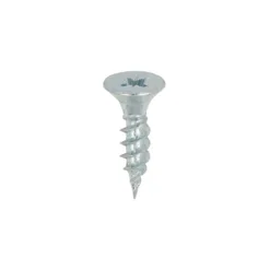 Twin-Threaded Countersunk Silver Woodscrews - 10 x 3/4