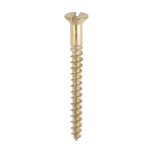 Solid Brass Countersunk Woodscrews - 6 x 1 1/2