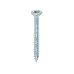Twin-Threaded Countersunk Silver Woodscrews - 6 x 1 1/4