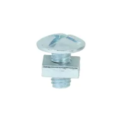 Roofing Bolts & Square Nuts Silver - M6 x 12