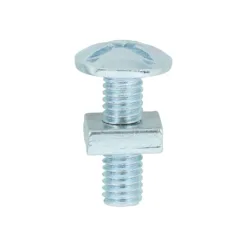 Roofing Bolts & Square Nuts Silver - M6 x 20