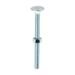 Carriage Bolts DIN603 & Hex Full Nuts DIN934 Silver - M6 x 75