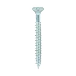 Twin-Threaded Countersunk Silver Woodscrews - 7 x 1 1/2