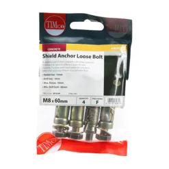 Alternative view of Shield Anchors Loose Bolt Gold - M8:10L (M8 x 60)