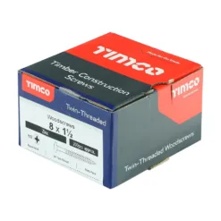 Alternative view of Twin-Threaded Round Head Silver Woodscrews - 8 x 11/2