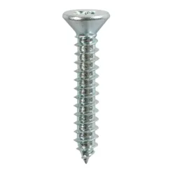 Self-Tapping Countersunk Silver Screws - 8 x 1 1/4
