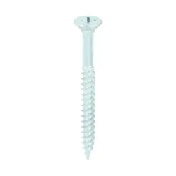 Twin-Threaded Countersunk Silver Woodscrews - 8 x 1 3/4
