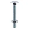 Carriage Bolts DIN603 & Hex Full Nuts DIN934 Silver - M8 x 160