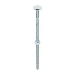 Carriage Bolts DIN603 & Hex Full Nuts DIN934 Silver - M8 x 180