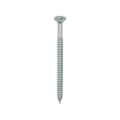 Twin-Threaded Countersunk Silver Woodscrews - 8 x 2 1/2
