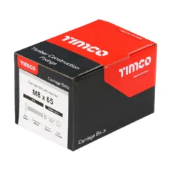 Alternative view of Carriage Bolts DIN603 & Hex Full Nuts DIN934 Silver - M8 x 65