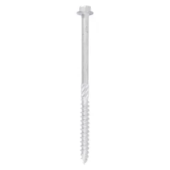 Heavy Duty Timber Screws Hex Flange Head Exterior Silver - 10 x 100