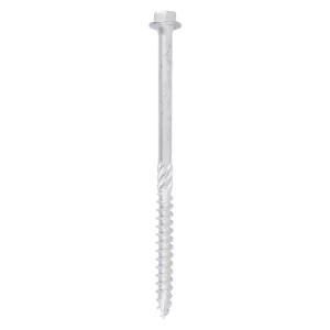 Heavy Duty Timber Screws Hex Flange Head Exterior Silver - 10 x 100