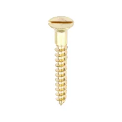 Solid Brass Countersunk Woodscrews - 10 x 1 1/2