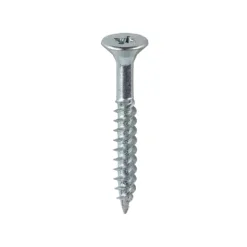 Twin-Threaded Countersunk Silver Woodscrews - 10 x 1 1/2