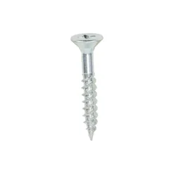 Twin-Threaded Countersunk Silver Woodscrews - 10 x 1 1/4