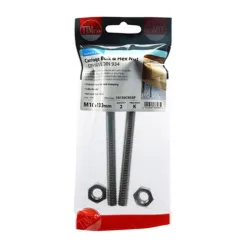 Alternative view of Carriage Bolts DIN603 & Hex Full Nut DIN934 A2 Stainless Steel - M10 x 130