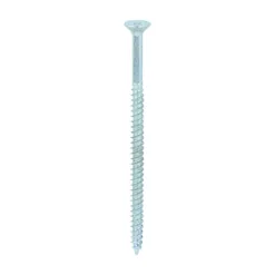 Twin-Threaded Countersunk Silver Woodscrews - 10 x 3 1/2