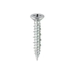 Window Fabrication Screws Countersunk PH High-Low Thread Slash Point Zinc - 4.3 x 25