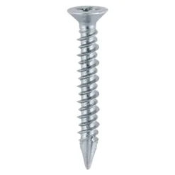 Window Fabrication Screws Countersunk PH High-Low Thread Slash Point Zinc - 4.3 x 40