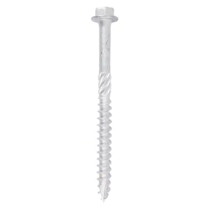 Heavy Duty Timber Screws Hex Flange Head Exterior Silver - 10 x 80