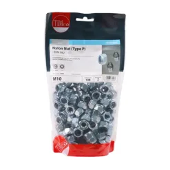 Alternative view of Nylon Insert Nuts Type P DIN982 Silver - M10