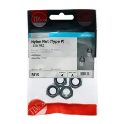 Alternative view of Nylon Insert Nuts Type P DIN982 Silver - M10