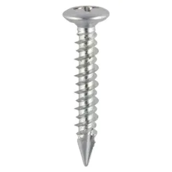 Window Fabrication Screws Pan Countersunk PH High-Low Thread Slash Point Zinc - 4.3 x 20