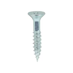 Twin-Threaded Countersunk Silver Woodscrews - 12 x 1 1/4